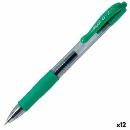 Pilot Bolígrafo de Tinta de Gel G-2 Retráctil Verde (Set de 12)