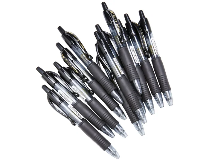 Pilot Bolígrafo de Tinta Gel G2 Pixie XS Retráctil 0,7 mm Negro (Set de 12)