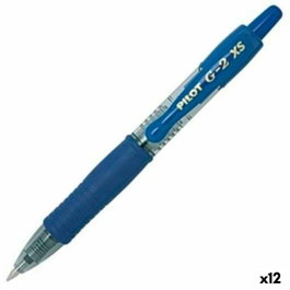 Pilot G2 Pixie Azul Tinta de Gel Retráctil (Set de 12)