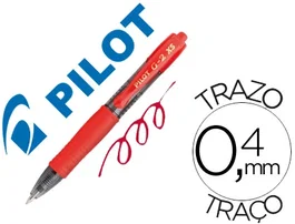 Pilot G-2 Pixie Bolígrafo Retráctil Tinta Gel Roja