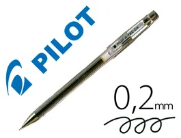 Pilot Bolígrafo G-TEC-C4 Punta Aguja Tinta Gel Negro Trazo 0.2mm