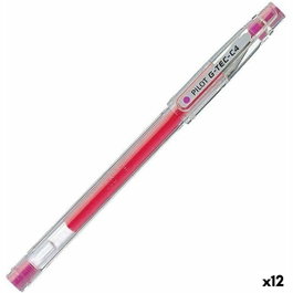 Pilot Caja de bolígrafos de tinta de gel G-Tec-C4 NG4RS 12 unidades rosa