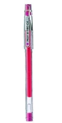Pilot Bolígrafos de Gel G-TEC-C4 0.4 mm Color Rosa, Caja de 12 Unidades