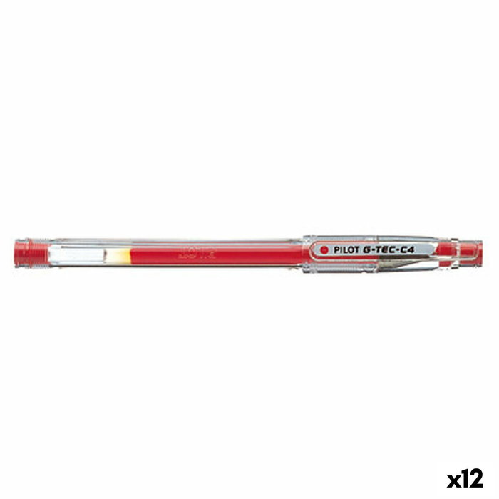 Pilot G-Tec-C4 Tinta Gel Roja Pack de 12
