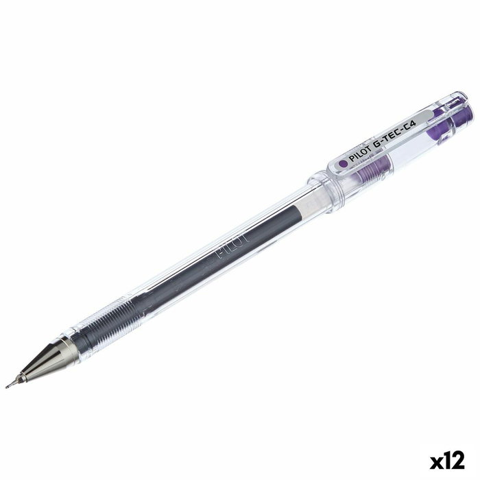 Pilot G-Tec-C4 Bolígrafos de Tinta de Gel Violeta (Set de 12)