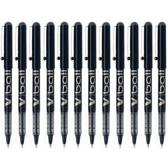 Pilot V-Ball 05 Negro (Set de 12)