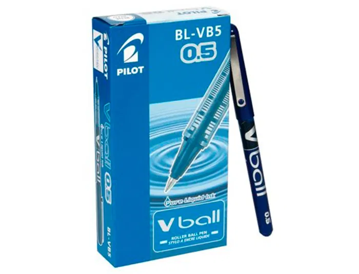 Pilot Rotulador Roller V-Ball Azul 0.5 mm Tinta Líquida Trazo 0.3 mm