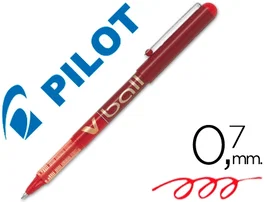 Pilot Bolígrafo Roller Tinta Líquida V-Ball 07 Rojo Set de 12 (Set de 12)