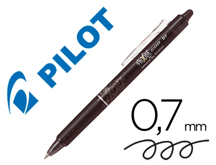 Pilot Bolígrafo Frixion Clicker Tinta Borrable Negro 0,7 mm (Set de 12) Pilot Bolígrafo Frixion Clicker Tinta Borrable Negro 0,7 mm (Set de 12)