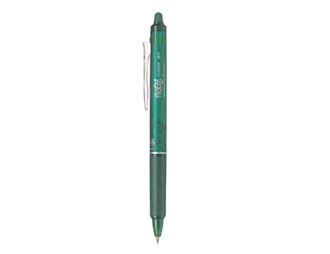 Pilot Bolígrafo Frixion Clicker con Tinta de Gel Borrable Verde