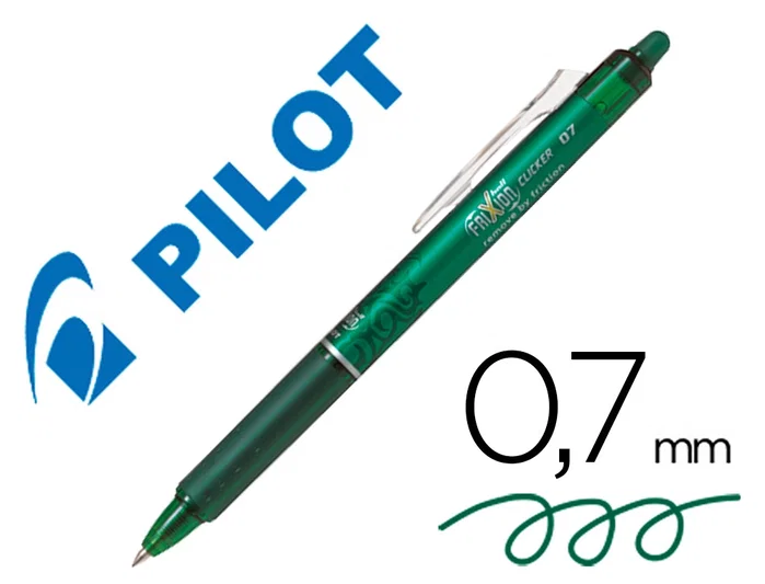 Pilot Bolígrafo Borrable Retráctil Frixion Clicker Verde