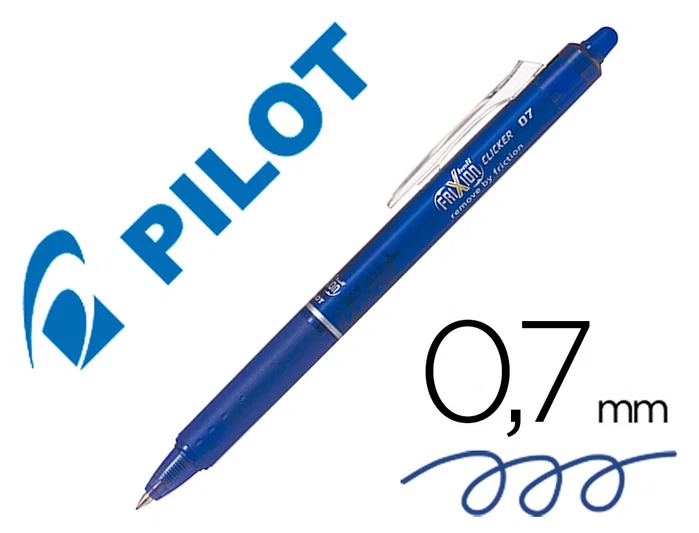 Pilot Bolígrafo Frixion Clicker Borrable Azul 0,7 mm (Set de 12)
