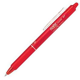 Pilot Bolígrafo Tinta Borrable Frixion Clicker 0.7mm Rojo (Set de 12) (Set de 12)