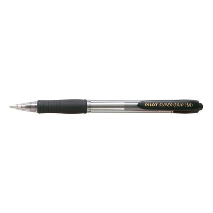 Pilot Super Grip Bolígrafo Retráctil Negro (Set de 12)