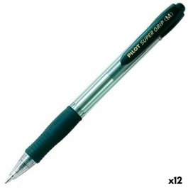 Pilot Super Grip Bolígrafo Retráctil Negro (Set de 12)