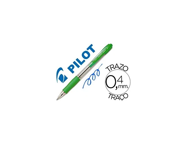 Pilot Super Grip Bolígrafo Retráctil Verde Claro