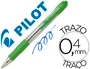 Pilot Bolígrafo Super Grip Retractil Verde Claro con Sujeción de Caucho y Tinta Base de Aceite