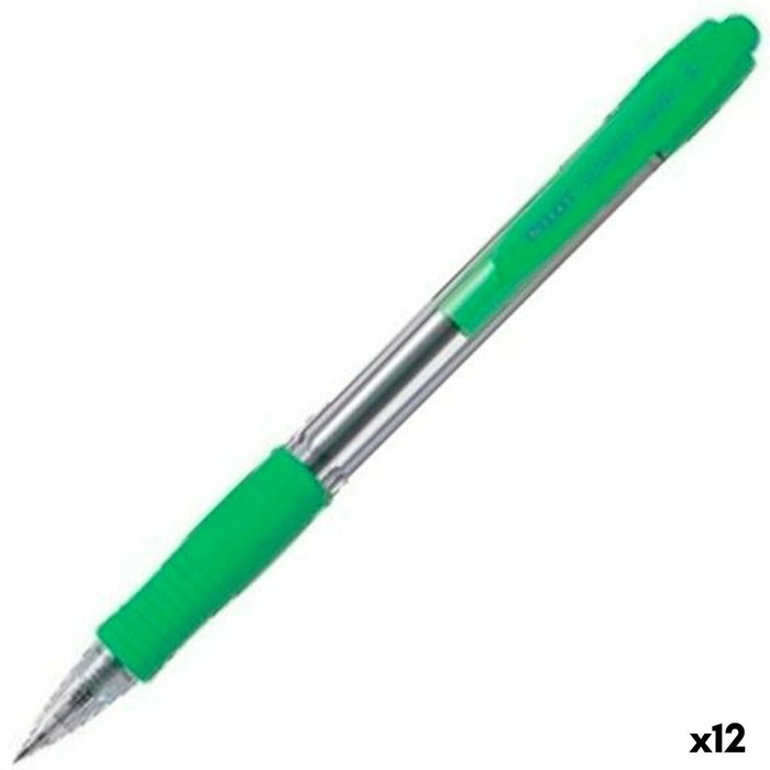 Pilot Super Grip Verde Claro Retráctil