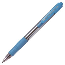 Pilot Bolígrafo Supergrip M Punta 1.0 mm Azul Cuerpo Transparente Retráctil Con Grip Cómodo (Set de 12 Unidades) (Set de 12)