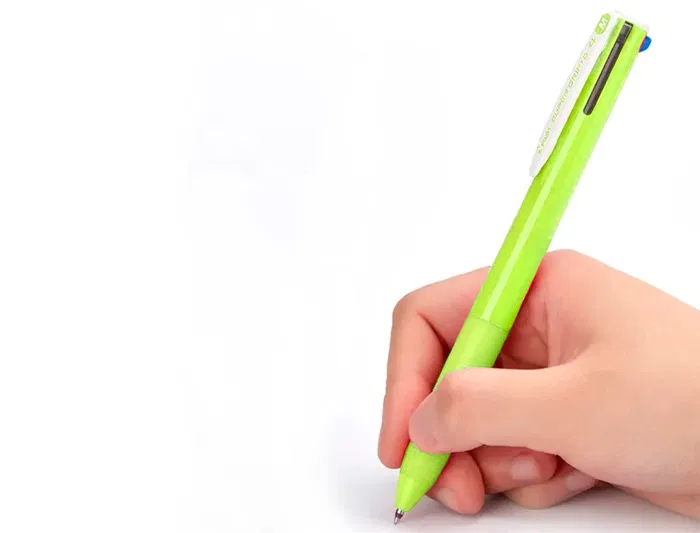 Pilot Bolígrafo Supergrip G 4 Colores Azul-Rojo-Negro-Verde Cuerpo Verde Lima Set de 12 Unidades (Set de 12)