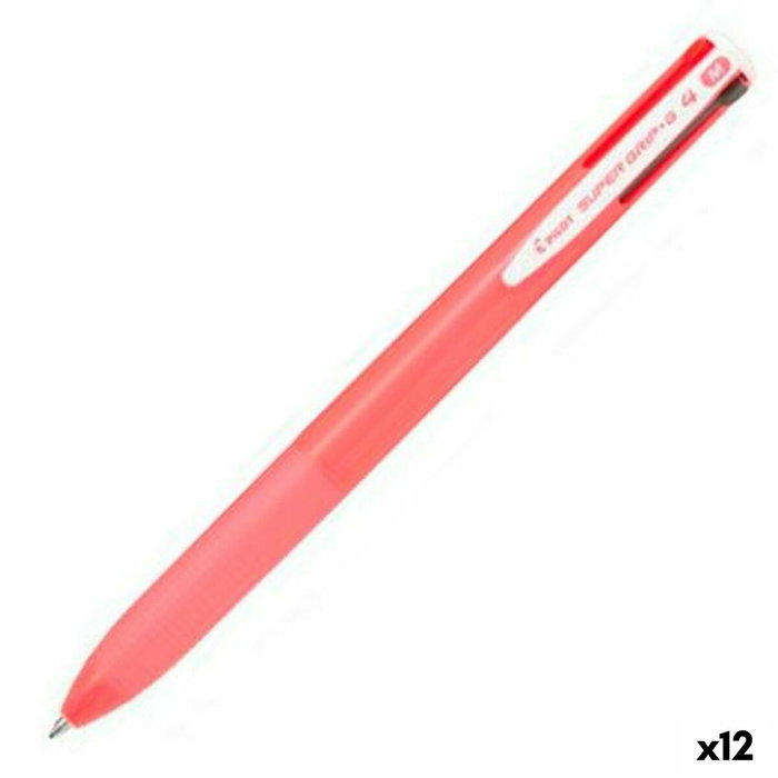 Pilot Super Grip G Bolígrafo Retráctil 4 Colores Cuerpo Rosa