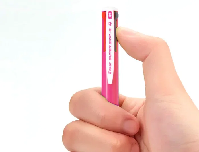 Pilot Super Grip G Bolígrafo Retráctil 4 Colores Cuerpo Rosa