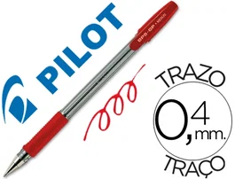 Pilot Boligrafo BPS-GP Rojo Sujecion Caucho Tinta Base Aceite Capuchon
