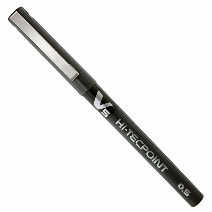 Pilot Hi-Tecpoint V-5 Negro 0,5 mm (Set de 12)