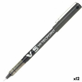 Pilot Hi-Tecpoint V-5 Negro 0,5 mm (Set de 12)