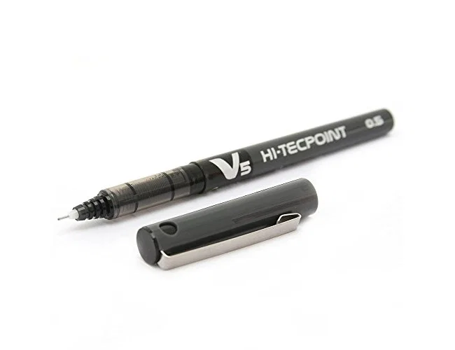 Pilot Set de 12 Rotuladores de Tinta Líquida V-5 Hi-Tecpoint Negro 0,5 mm Pilot Set de 12 Rotuladores de Tinta Líquida V-5 Hi-Tecpoint Negro 0,5 mm