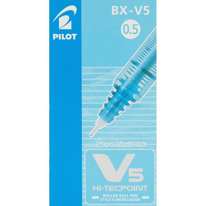 Pilot Hi-Tecpoint V-5 Azul claro (Set de 12)