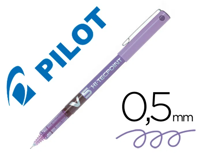 Pilot Rotulador V-5 Punta Aguja Violeta 0.5 mm Tinta Líquida Pilot Rotulador V-5 Punta Aguja Violeta 0.5 mm Tinta Líquida