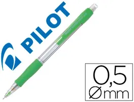 Pilot Portaminas Super Grip Verde Claro 0.5 mm con Sujeción de Caucho y Goma