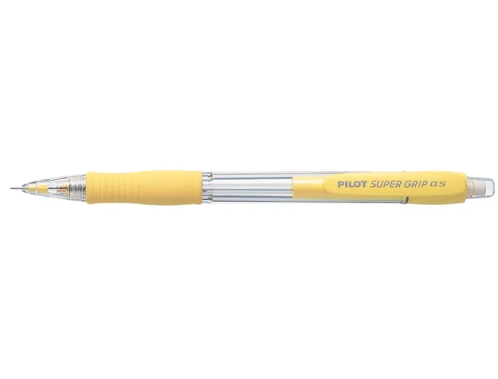 Pilot Portaminas H-185 Supergrip 0.5 Con Goma Amarillo (Set de 12) (Set de 12)