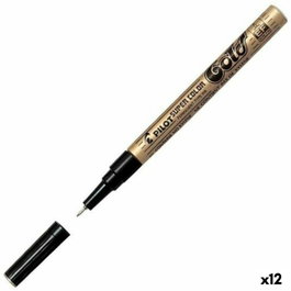 Pilot Marcador Permanente SC Extrafino Metálico Oro y Plata (Set de 12)
