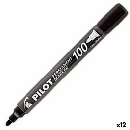 Pilot Rotulador Permanente SCA-100 Negro (Set de 12)