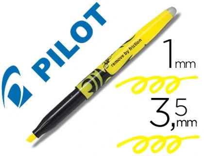 Pilot Marcador Fluorescente Frixion Light Borrable Amarillo (Set de 12)