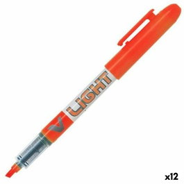 Pilot Marcador Fluorescente V Light Naranja (Set de 12)