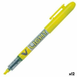 Pilot Marcador Fluorescente V Light Amarillo (Set de 12)