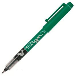 Pilot Bolígrafo Roller Tinta Líquida Vsign Pen Punta De Fibra 2.0 mm Verde (Set de 12) (Set de 12)