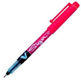 Pilot Bolígrafo Roller Tinta Líquida Vsign Pen Punta De Fibra 2.0 mm Rojo Set 12 Unidades (Set de 12)