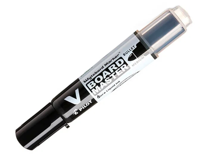 Pilot Rotulador Pizarra Blanca V Board Master Recargable Negro (Set de 10)