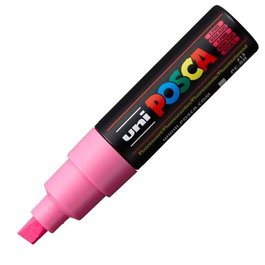 POSCA Marcador PC-8K No Permanente Punta Biselada 8.0 mm Rosa Fluor Pack 6 uds (Set de 6)