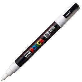 POSCA Marcador Pc-3M Punta Cónica 0,9 - 1,3 mm Blanco - Set de 6 unidades (Set de 6)