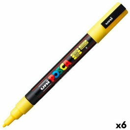 POSCA Marcador PC-3M Punta Cónica 0,9 - 1,3 mm Amarillo (Set de 6)