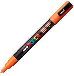 POSCA Marcador PC-3M Set de 6 unidades Punta Cónica 0.9-1.3 mm, Naranja, Tinta Base Agua No Permanente (Set de 6)