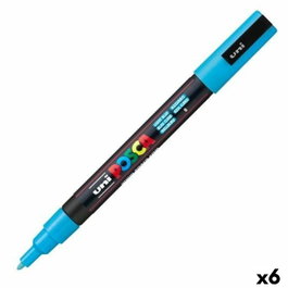 POSCA Marcador PC-3M Punta Cónica 0,9 - 1,3 mm Azul Claro (Set de 6)