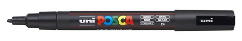 POSCA Marcador de Pintura PC-3M Punta Cónica 0,9-1,3 mm Negro (Set de 6)
