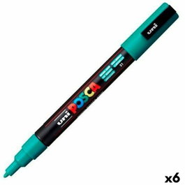 POSCA Marcador PC-3M Punta Cónica 0,9 - 1,3 mm Verde Esmeralda (Set de 6)
