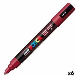 POSCA Marcador PC-3M Punta Cónica 0,9-1,3 mm Rojo Vino (Set de 6)